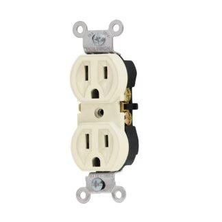 Contacto dúplex, 2 polos 3 hilos, Standard, marfil, Volteck CODO-S