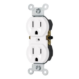 Contacto dúplex, 2 polos 3 hilos, Standard, blanco, Volteck CODO-SB