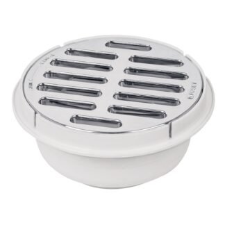 Coladera de ABS con rejilla cromada 5', 1/4 de vuelta, Foset COL-51