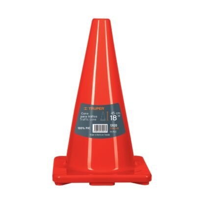 Cono de precaución de 45 cm de PVC, Truper CONO-45