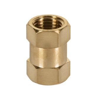 Cople de latón, tipo FF, cuerda 1/4 NPT, Truper COPLE