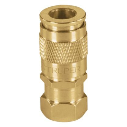 Cople rápido de latón, cuerda 1/4 NPT, Truper CORUM
