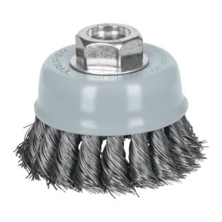 Carda copa 3' alambre trenzado fino, Multi-rosca, Truper CT-608MR