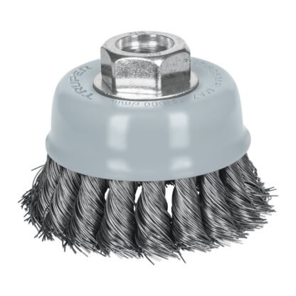 Carda copa 3' alambre trenzado fino, Multi-rosca, Truper CT-608MR