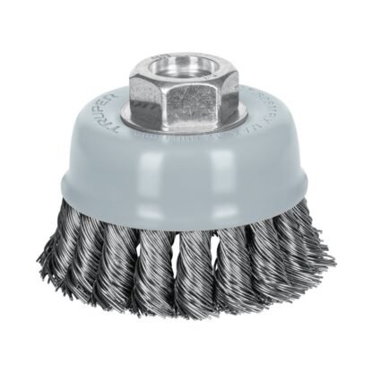 Carda copa 3' alambre trenzado grueso, Multi-rosca, Truper CT-608MRX