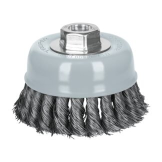 Carda copa 4' alambre trenzado fino, Multi-rosca, Truper CT-610MR