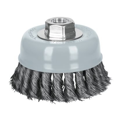 Carda copa 4' alambre trenzado fino, Multi-rosca, Truper CT-610MR