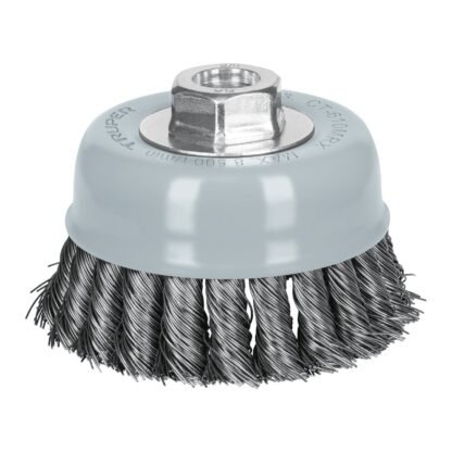 Carda copa 4' alambre trenzado grueso, Multi-rosca, Truper CT-610MRX