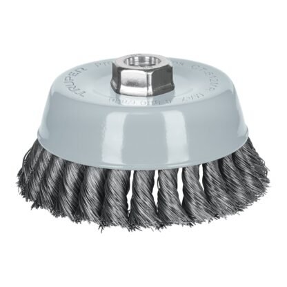 Carda copa 5' alambre trenzado fino, Multi-rosca, Truper CT-612MR