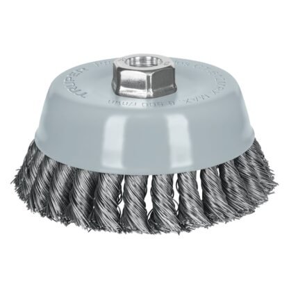 Carda copa 5' alambre trenzado grueso, Multi-rosca, Truper CT-612MRX