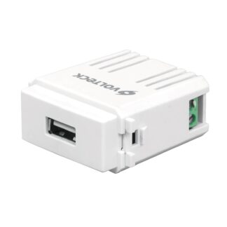 Módulo puerto USB, línea Italiana, color blanco, Volteck CUSB-IB