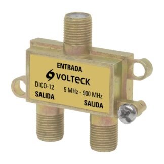 Divisor coaxial de 1 entrada y 2 salidas, Volteck DICO-12