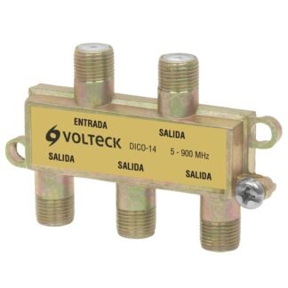Divisor coaxial de 1 entrada y 4 salidas, Volteck DICO-14