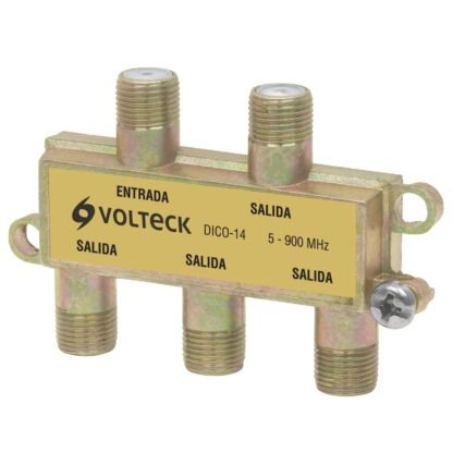 Divisor coaxial de 1 entrada y 4 salidas, Volteck DICO-14
