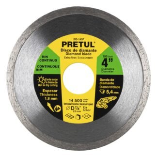 Disco de diamante de 4' x 1.8 mm rin continuo, Pretul DID-140P