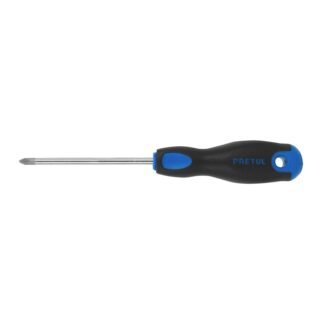 Desarmador de cruz 1/4' x 4' mango Comfort Grip, Pretul DP-1/4X4BP