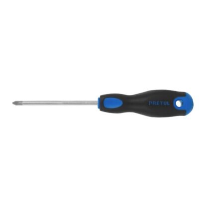 Desarmador de cruz 1/4' x 4' mango Comfort Grip, Pretul DP-1/4X4BP