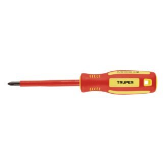 Desarmador dieléctrico de cruz 1/4' x 4', Truper DP-1/4X4D