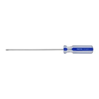 Desarmador de cruz 1/4 x 8' mango de PVC, Pretul DP-1/4X8TP