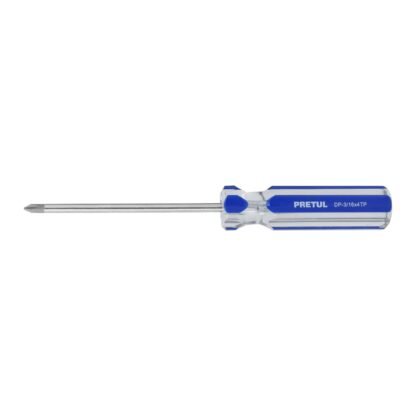 Desarmador de cruz 3/16 x 4' mango de PVC, Pretul DP-3/16X4TP