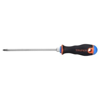 Desarmador de cruz 3/16' x 6' mango Comfort Grip, Truper DP-3/16X6B
