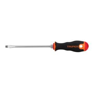 Desarmador plano 1/4' x 6' mango Comfort Grip, Truper DR-1/4X6B