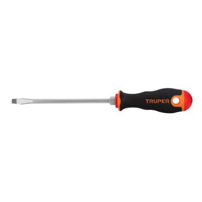 Desarmador plano 1/4' x 6' mango Comfort Grip, Truper DR-1/4X6B