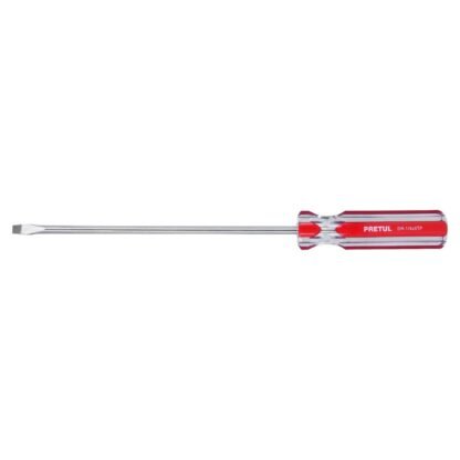Desarmador plano 1/4 x 8' mango de PVC, Pretul DR-1/4X8TP