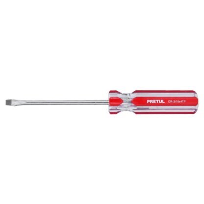 Desarmador plano 3/16 x 4' mango de PVC, Pretul DR-3/16X4TP