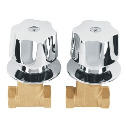 Juego 2 llaves empotrar, regadera, roscables, cubo, Basic E-052