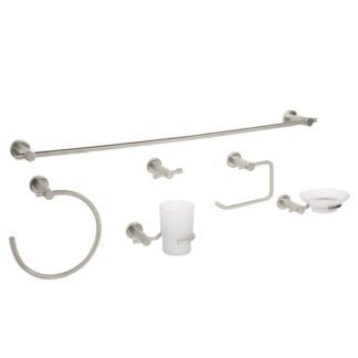 Juego de 6 accesorios para baño acabado satín, Foset ELA-7000N