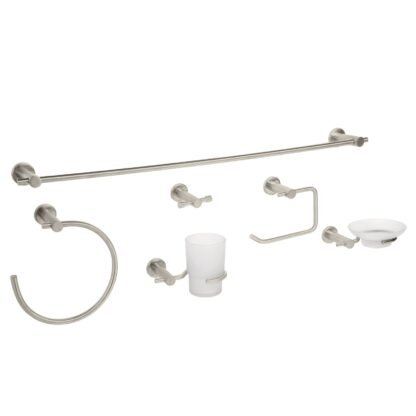 Juego de 6 accesorios para baño acabado satín, Foset ELA-7000N