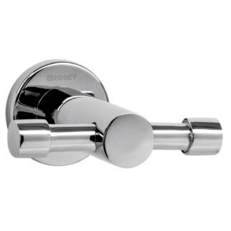 Gancho doble metálico cromo para toallas, Foset ELA-73