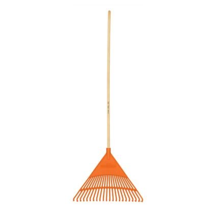 Escoba plástica para jardín, rígida, 22 dientes, mango 48' EP-22R