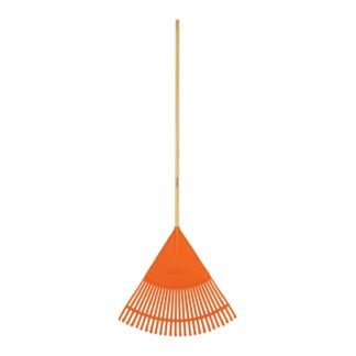 Escoba plástica para jardín, flexible, 26 dientes, mango 48' EP-26F