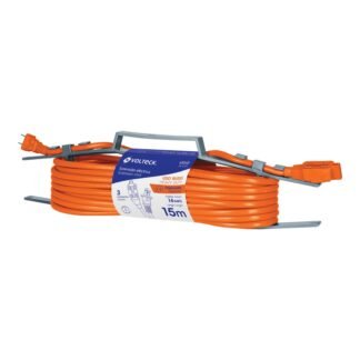 Extensión eléctrica de uso rudo 15 m 2x16 AWG, Volteck ER-15X16