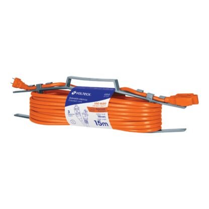 Extensión eléctrica de uso rudo 15 m 2x16 AWG, Volteck ER-15X16