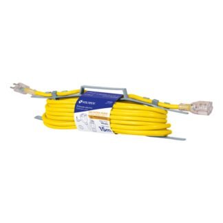 Extensión reforzada aterrizada 15 m 3x14 AWG, Volteck ERA-15X14