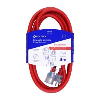 Extensión reforzada aterrizada 4 m calibre 12, Volteck ERA-4X12