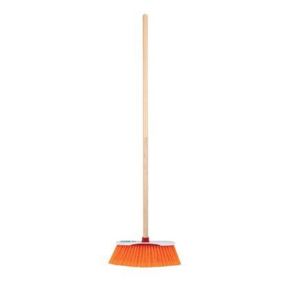 Escoba cerdas de PVC extra suaves, bastón de madera, Klintek ES-350S