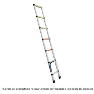 Escalera telescópica,13 peldaños, tipo II, capacidad 102kg ESTE-213