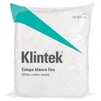 Bolsa de 1 kg de estopa color blanca, Klintek ESTO-1B