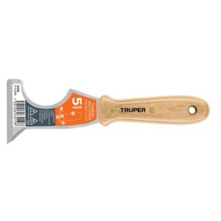 Espátula 2-1/2' de 5 usos con mango de madera, Truper ET-2-1/2R5
