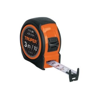 Flexómetro compacto contra impactos 3 m cinta 16 mm, Truper FCG-3M