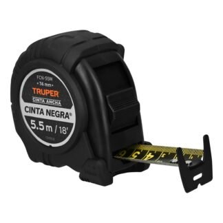 Flexómetro contra impactos Cinta Negra x-ancha 27 mm 5.5 m FCN-55M