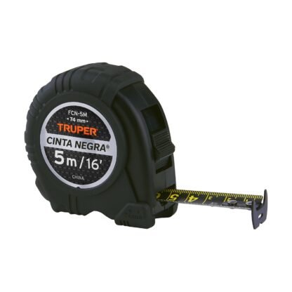 Flexómetro Cinta Negra, 5 m, cinta 19 mm, Truper FCN-5M