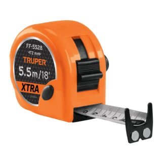 Flexómetro XTRA 5.5 m cinta extra ancha 28 mm, Truper FF-5528
