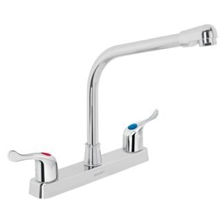 Mezcladora plástica 8' cuello cobra para fregadero, palanca FP-319P