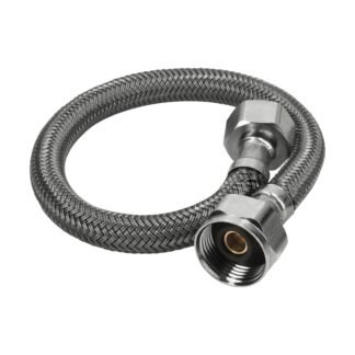 Manguera para WC, vinilo gris, 1/2' x 7/8', 35 cm, Foset FWC-35V