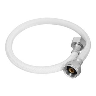 Manguera para WC, vinilo blanco, 1/2' x 7/8', 50 cm, Foset FWC-50B